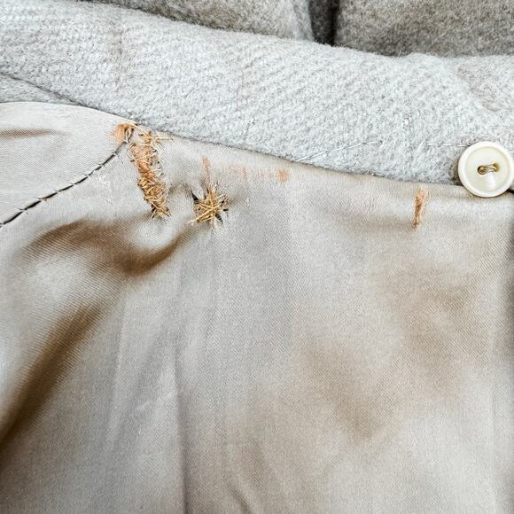 MaxMara Pea Coat Camel Tan Vintage Alpaca Teddy Bear Brown Mid Thigh Jacket M - Picture 11 of 14